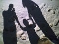 beach family shadow